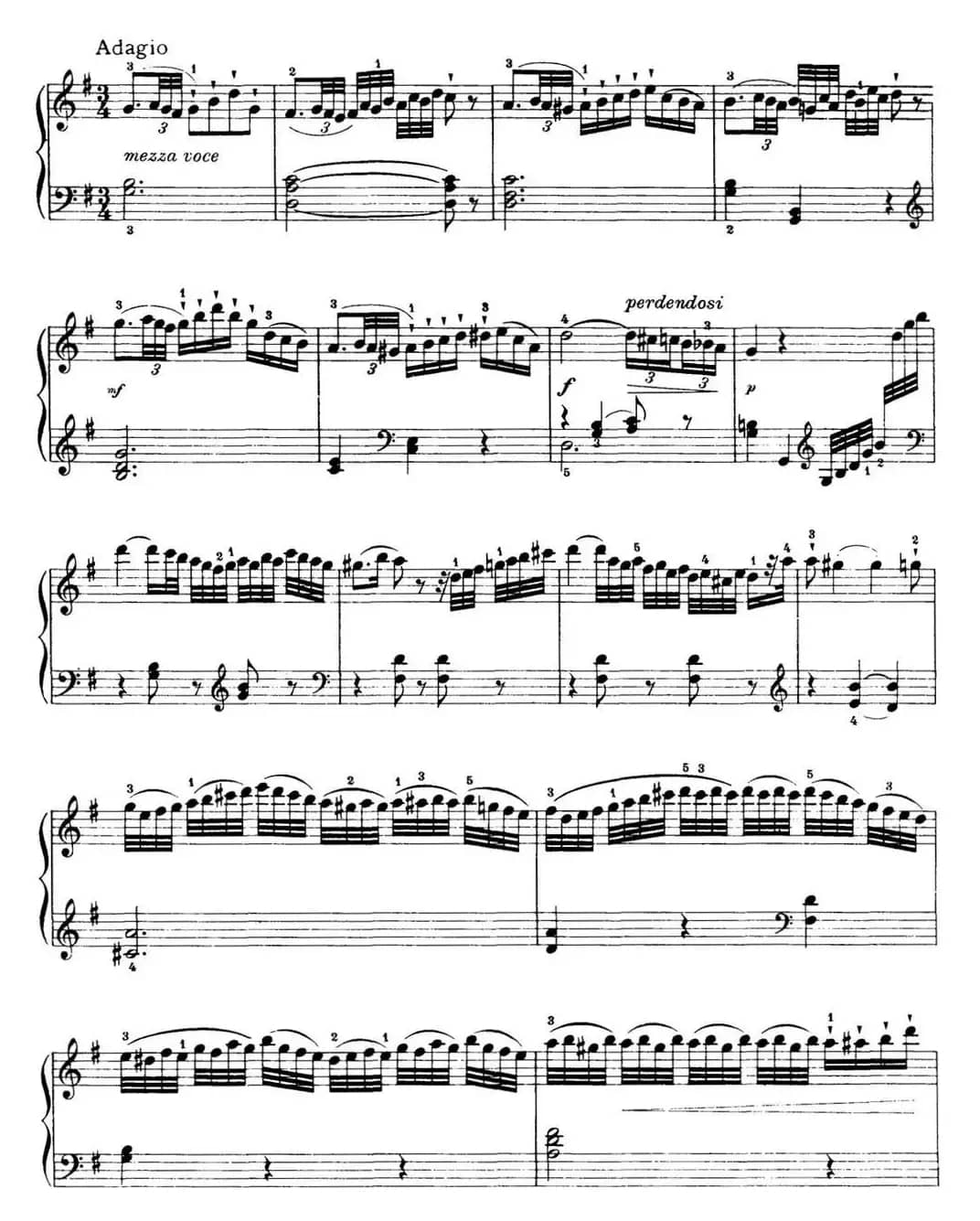 海顿 钢琴奏鸣曲 Hob XVI 34 in E minor