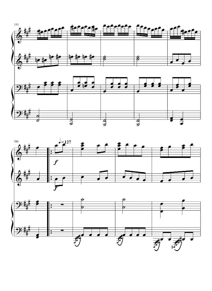 土耳其进行曲（四手联弹、周杰伦李云迪演奏版）