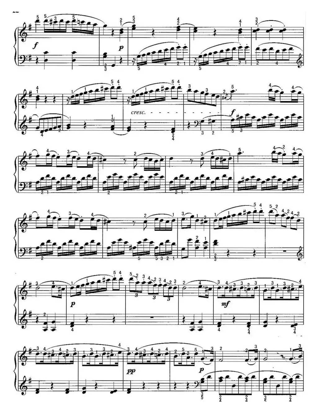 不可不弹的世界钢琴名曲：奏鸣曲（G大调）