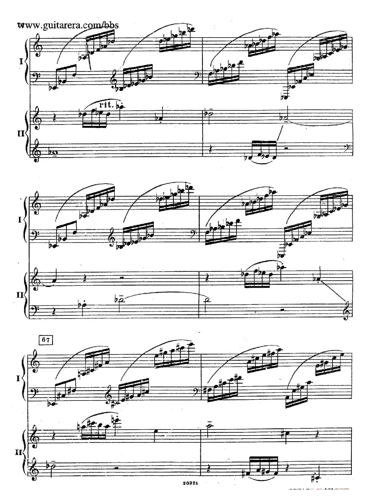 Rhapsody On A Theme Of Paganini Op.43（帕格尼尼主题狂想曲·双钢琴）（P61——87）