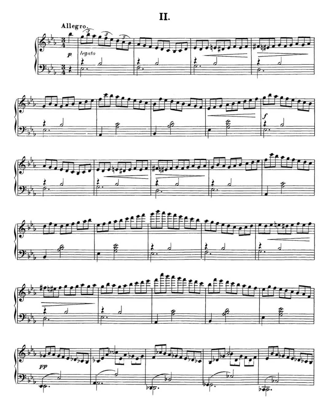 舒伯特降E大调即兴曲D.899，Op.90（NO.2）