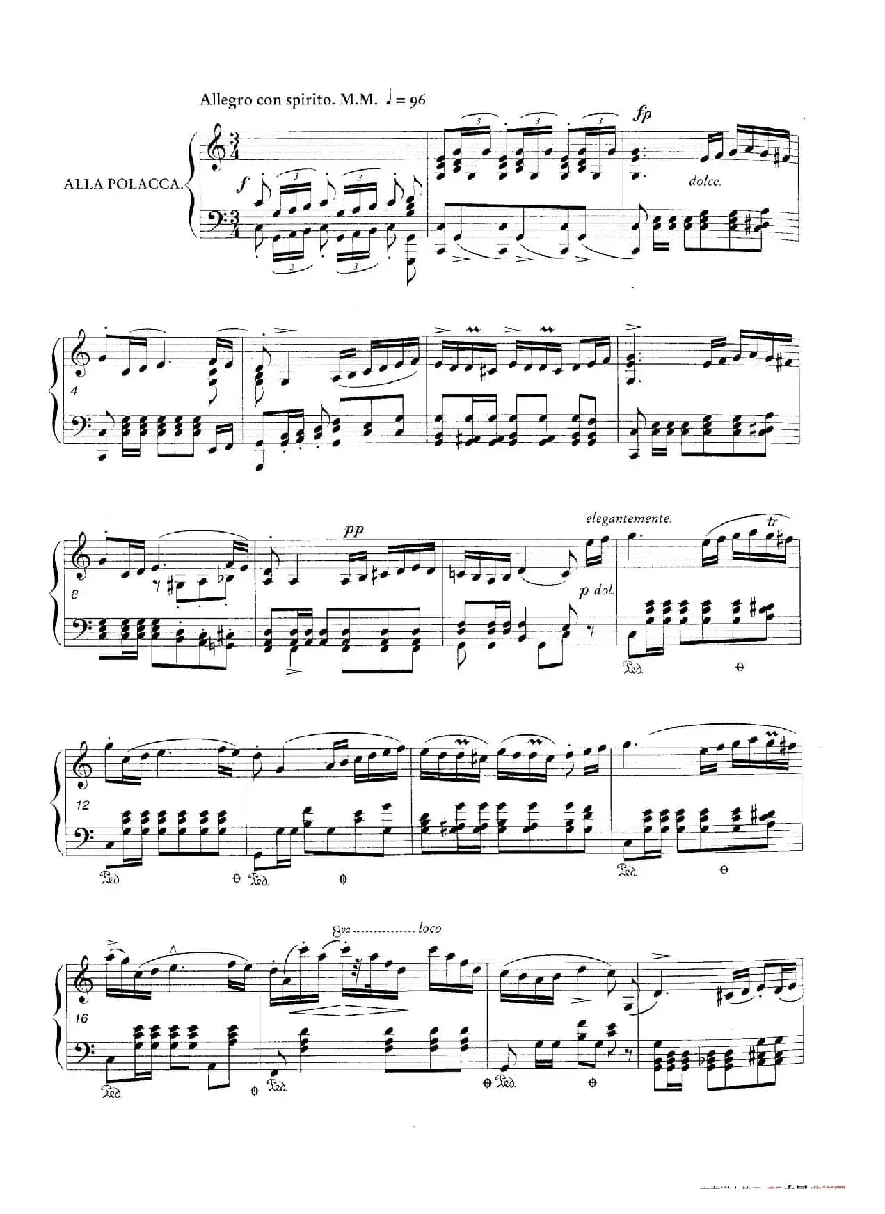 C大调引子与华丽的波兰舞曲（钢琴独奏版）