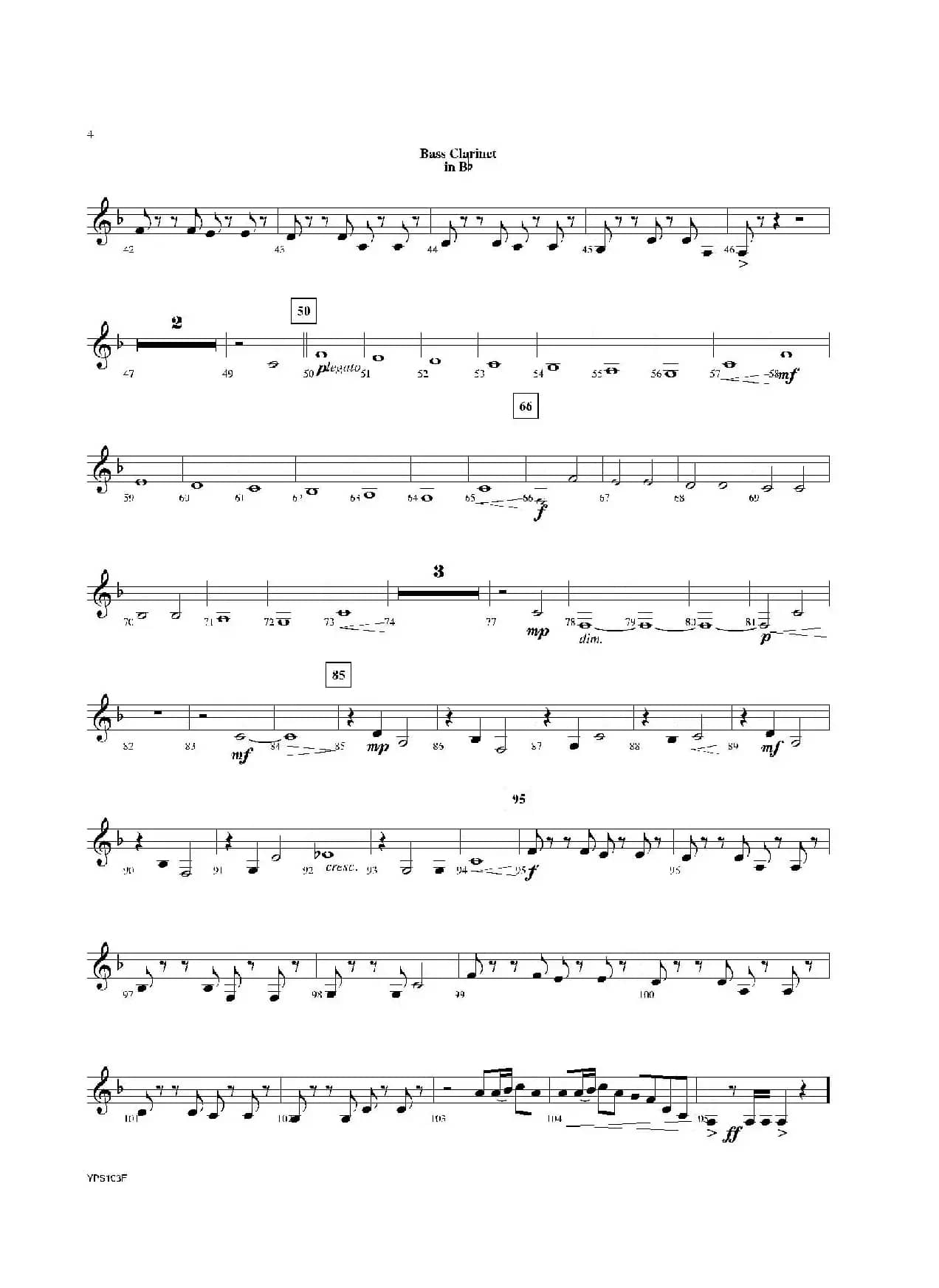 Dance of Harlequins（低音黑管分谱）