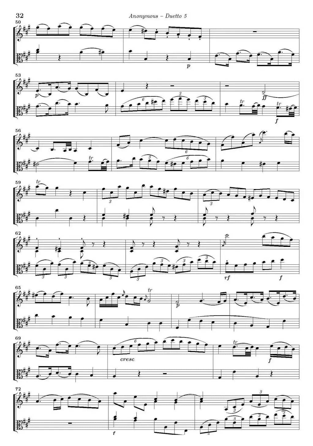 Duetto 5（小提琴+中提琴）