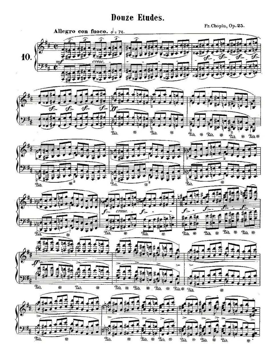 肖邦钢琴练习曲，Op.25之十