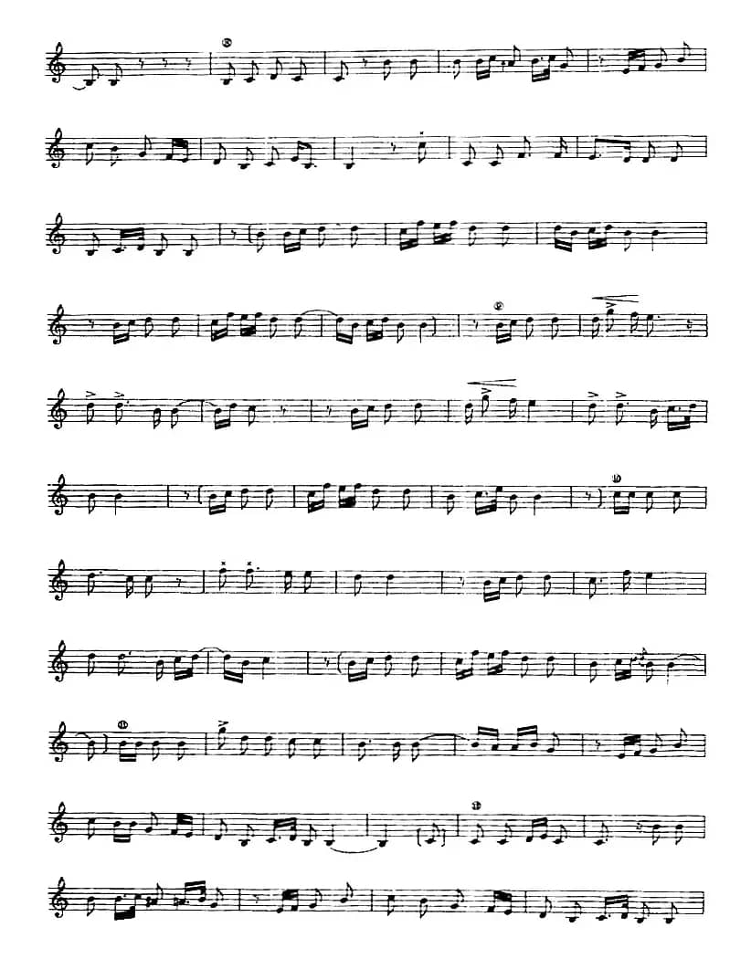 十二木卡姆：Ⅹ 纳瓦木卡姆 481——488（主旋律谱）