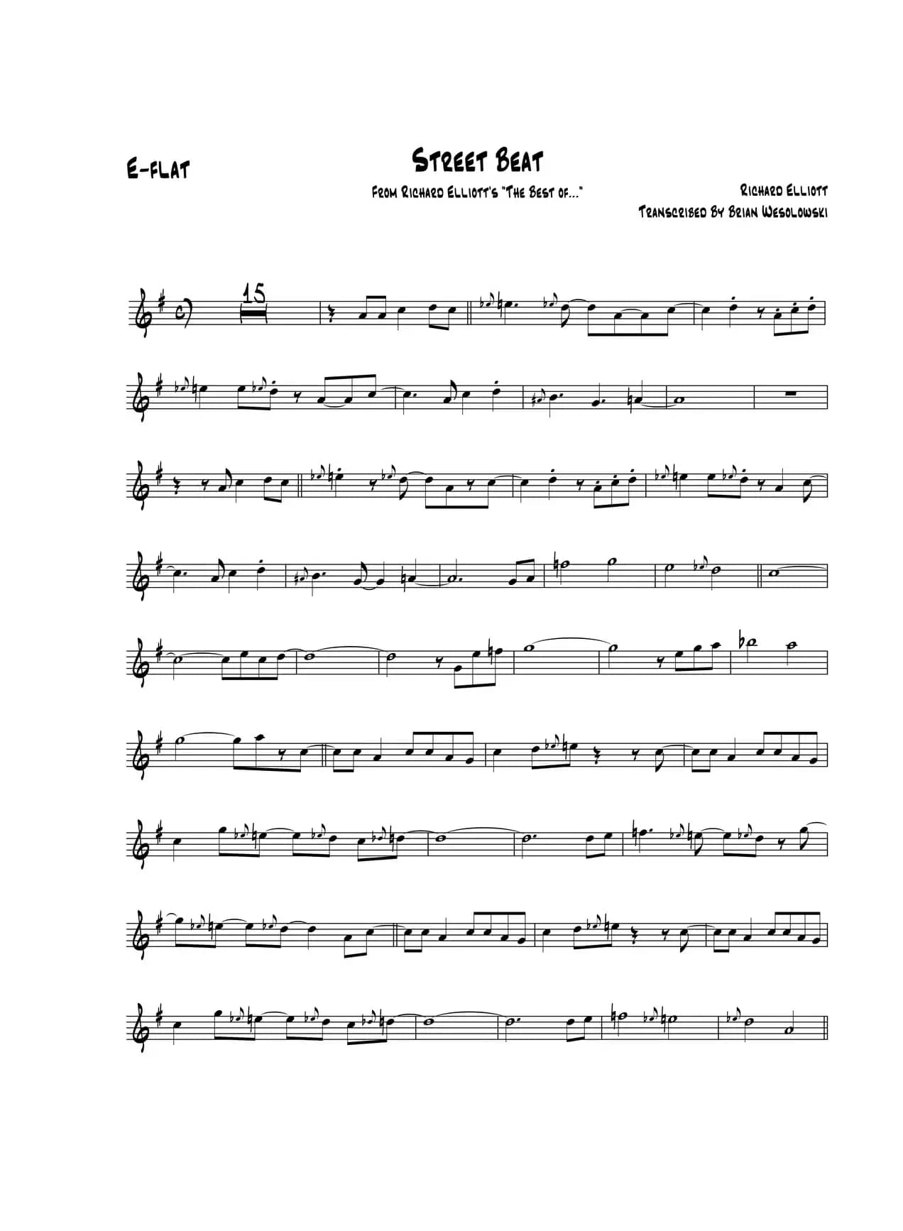 Street Beat（中音萨克斯）