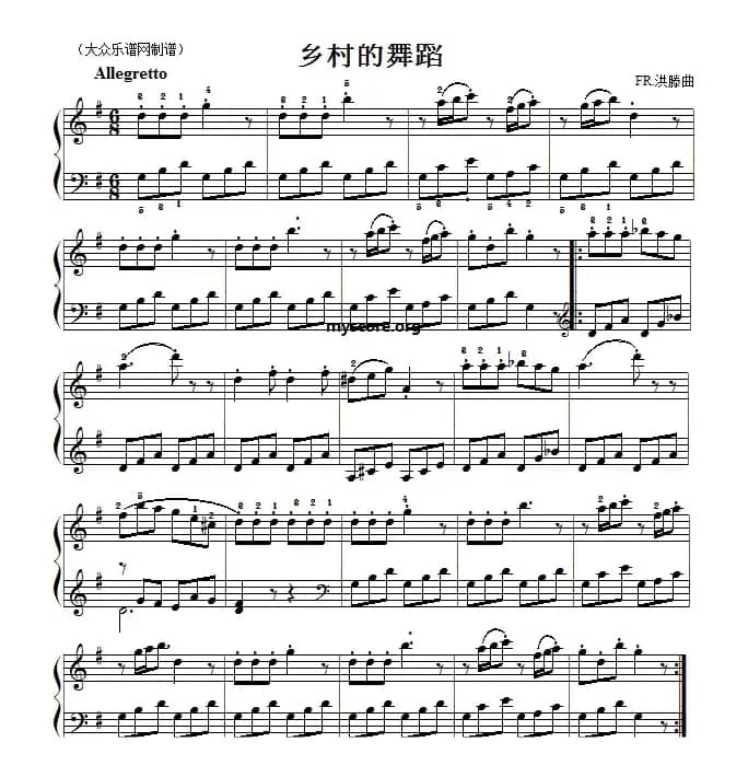 古典钢琴小曲：乡村的舞蹈