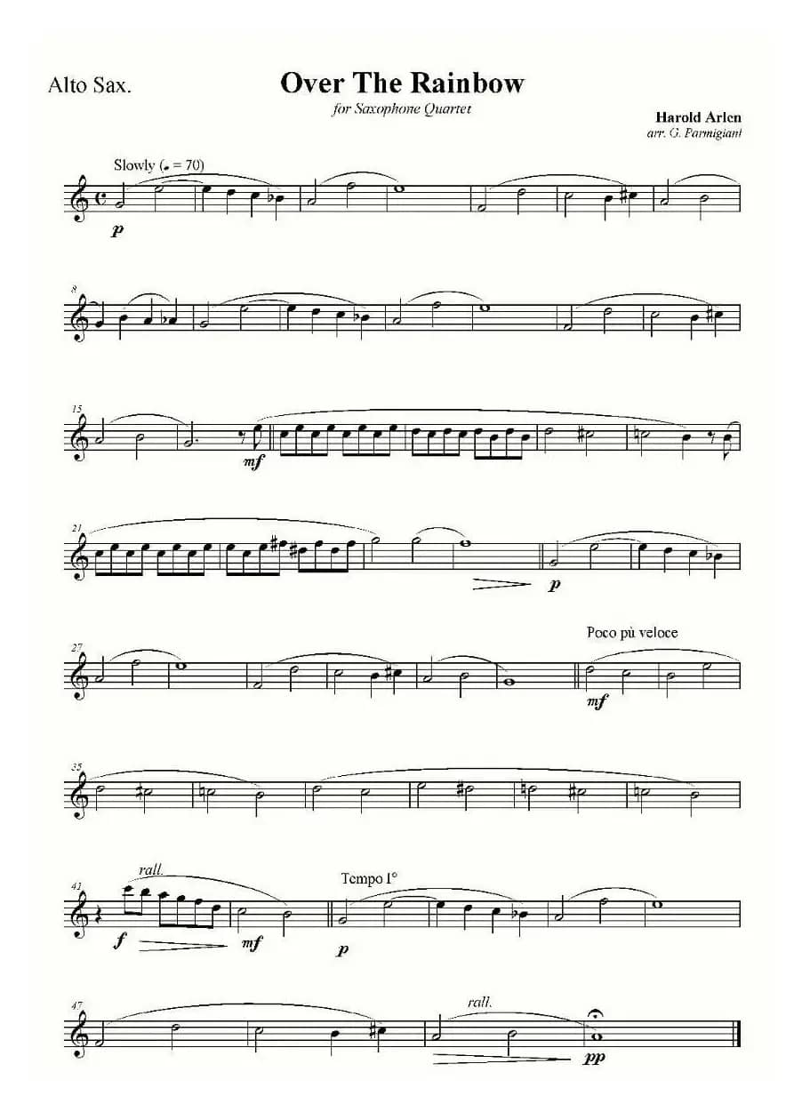 Over The Rainbow（四重奏）