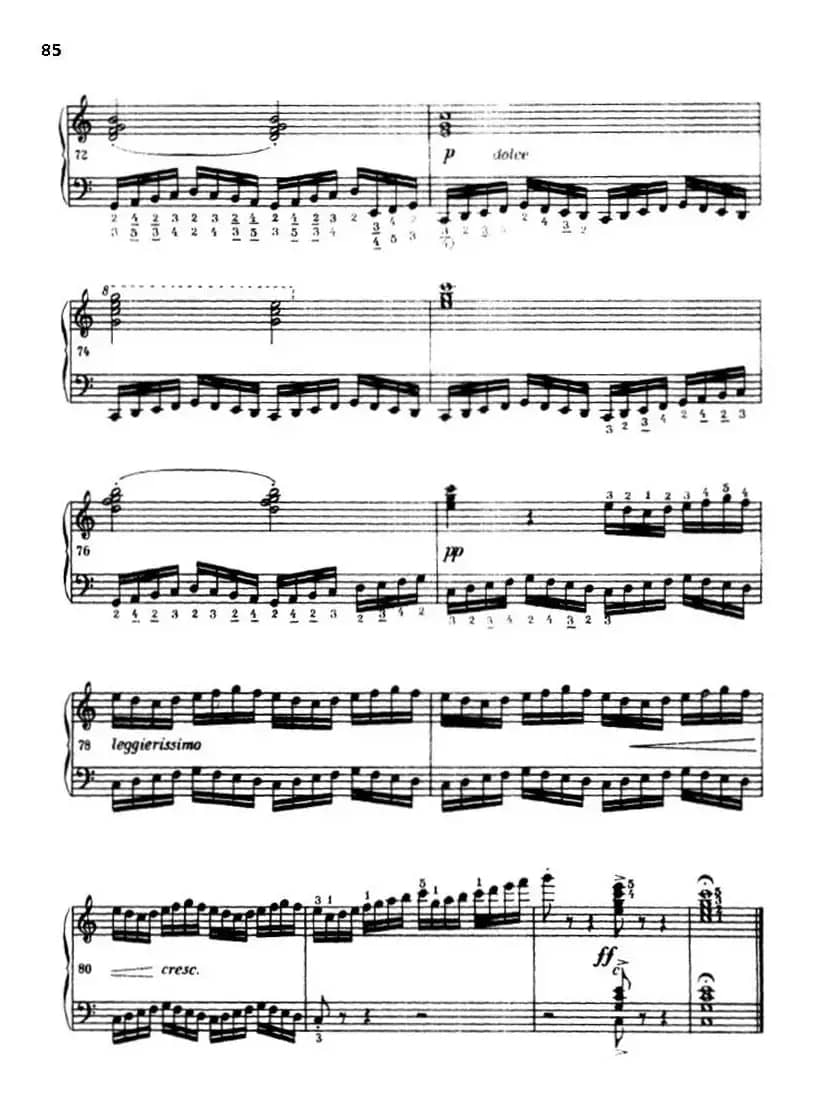 《车尔尼手风琴练习曲集》第Ⅲ册（P75—97）