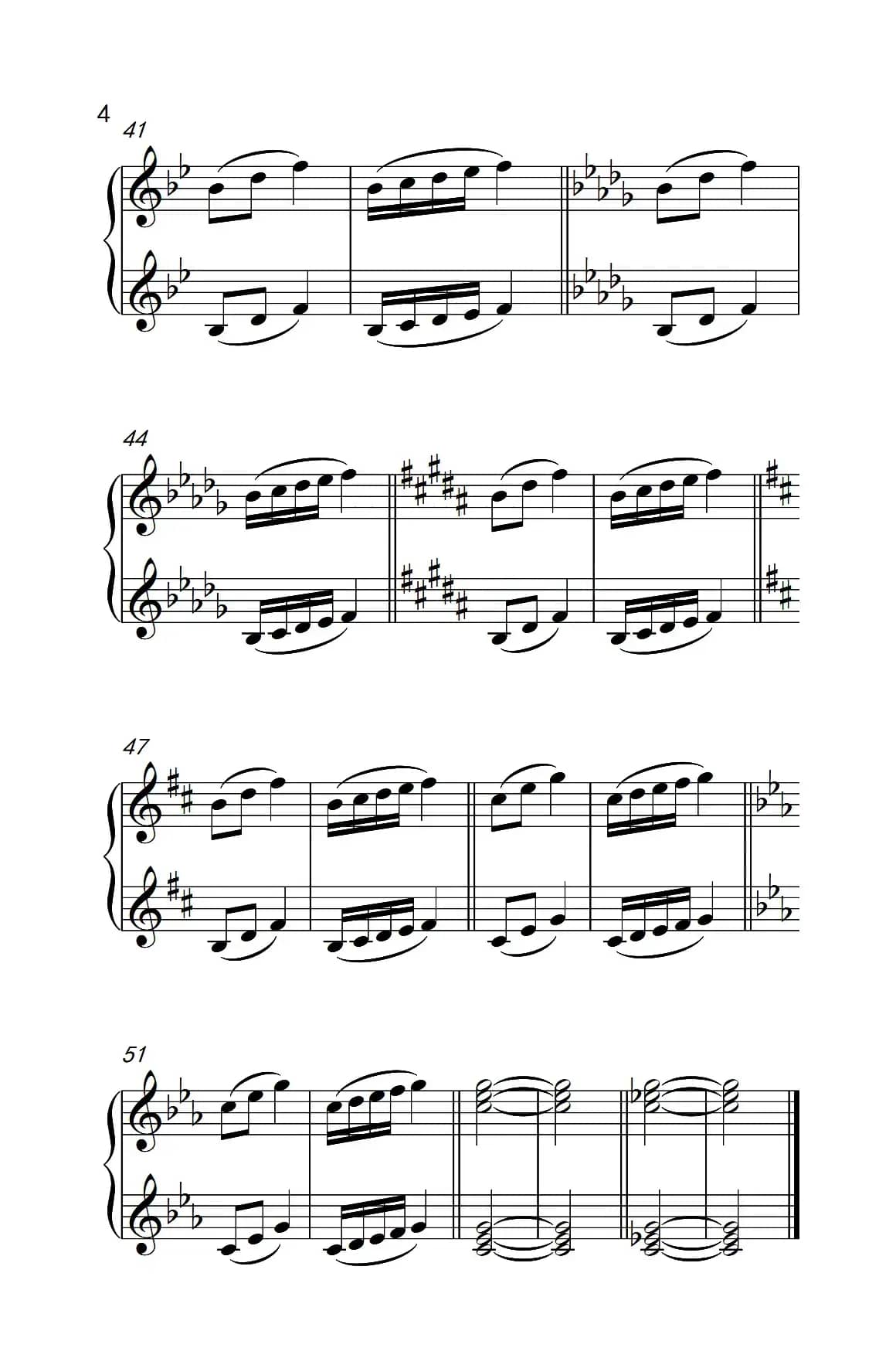 七.五指原位移调练习26（1）（儿童钢琴手指练习 1）