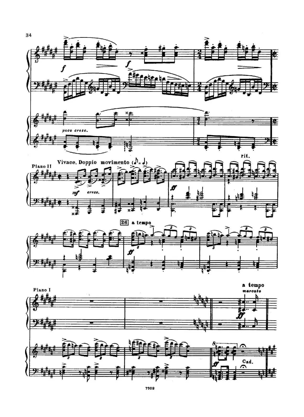 升f小调第一钢琴协奏曲 Op.1（双钢琴版）