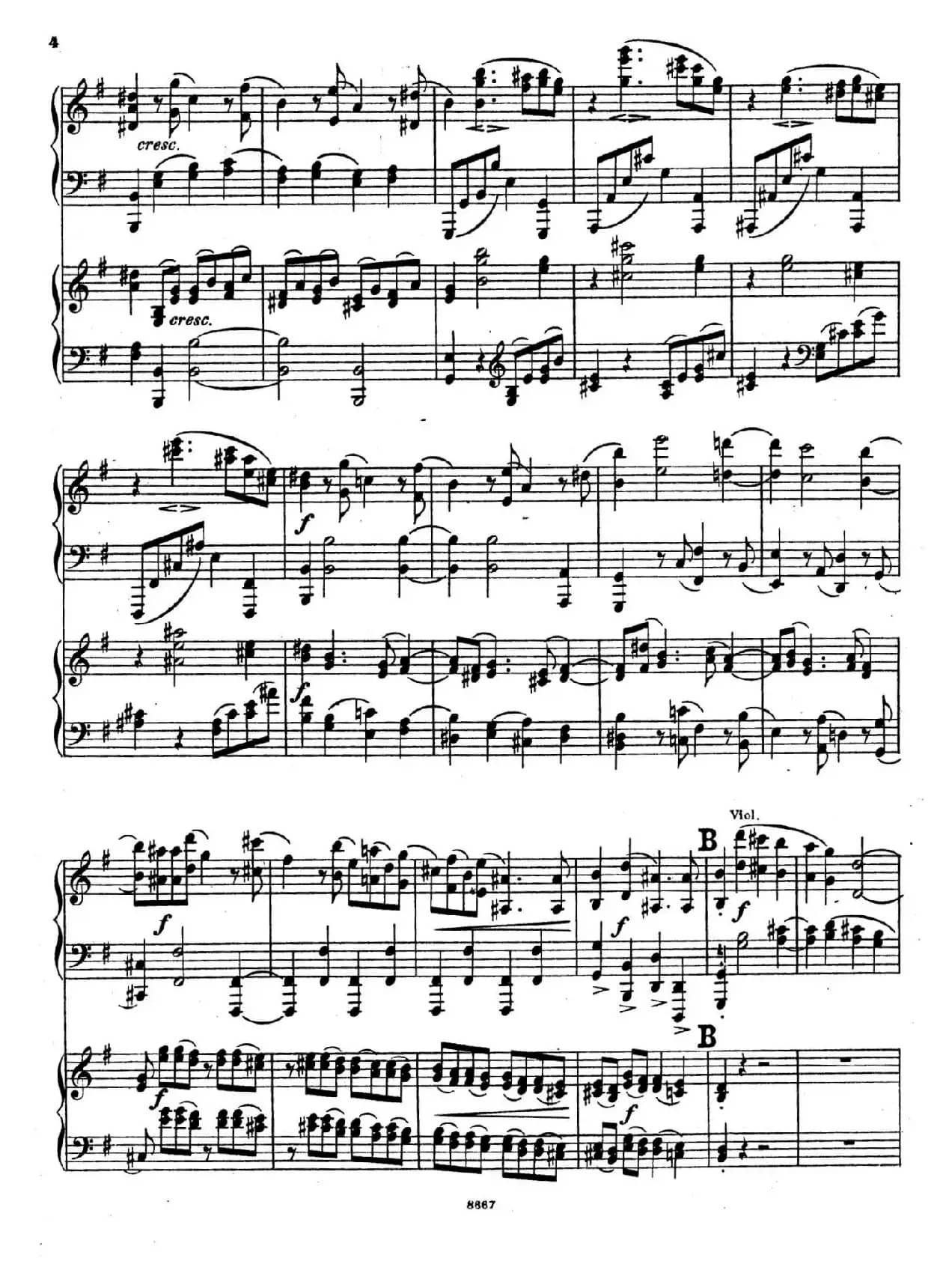 Symphony No.4 in e Minor Op.98（e小调第四交响曲·双钢琴）