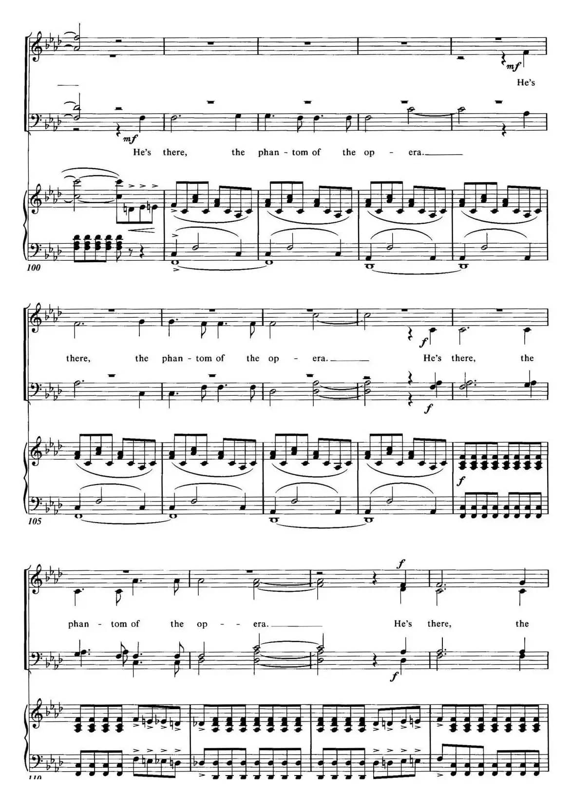 Choral Suite from The Phantom of the Opera（4 THE PHANTOM OF THE OPERA、四重奏）