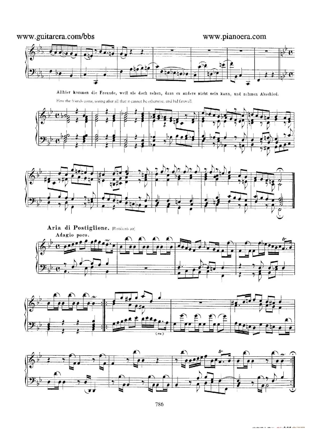 Capriccio in B-flat Major BWV 992（降B大调随想曲）