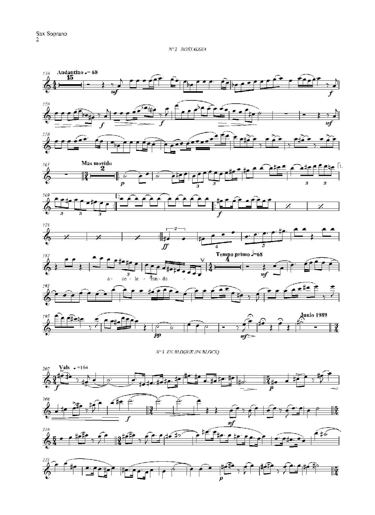 ESTILOS（四重奏高音萨克斯分谱）