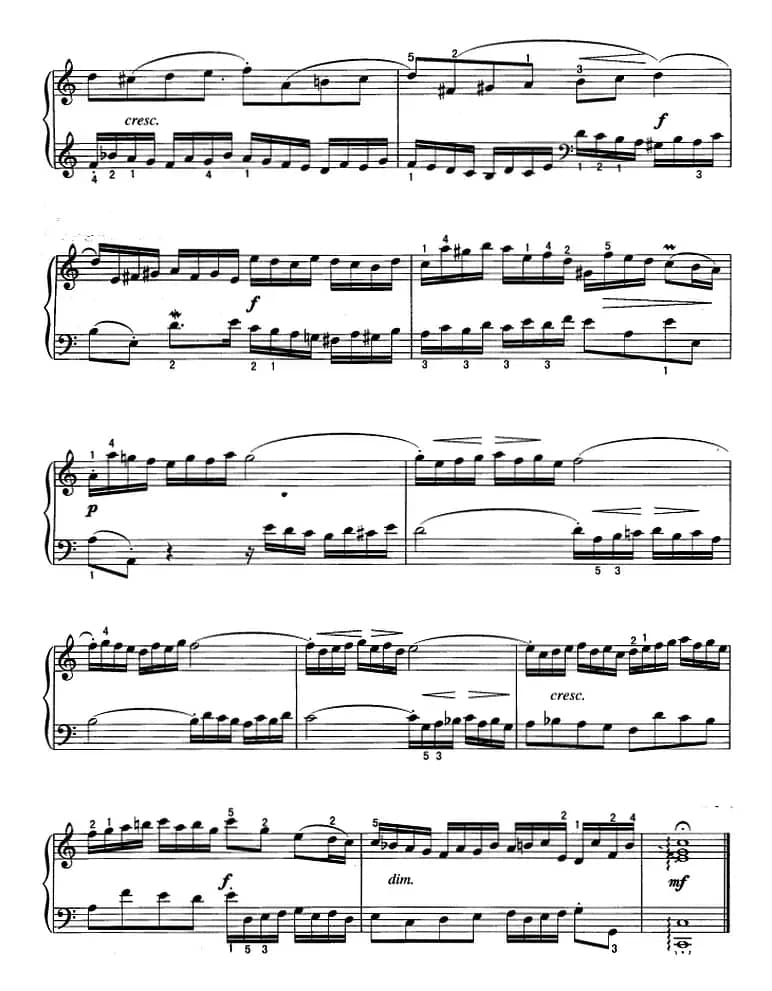 不可不弹的世界钢琴名曲：二部创意曲（第1首）