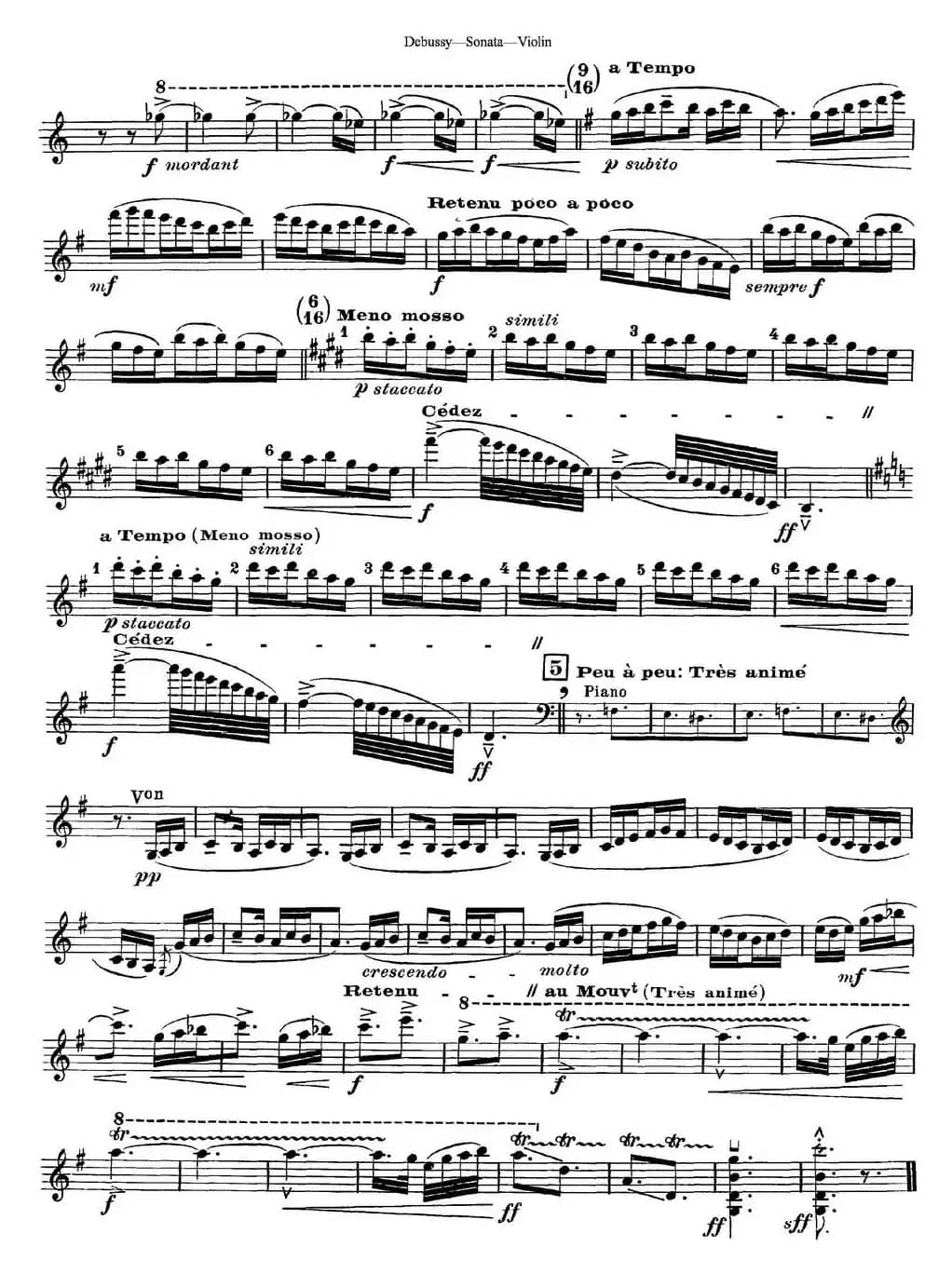 Debussy Sonata