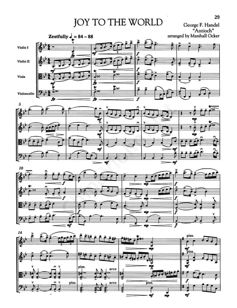 JOY TO THE WORLD（欢乐世界）（弦乐四重奏）