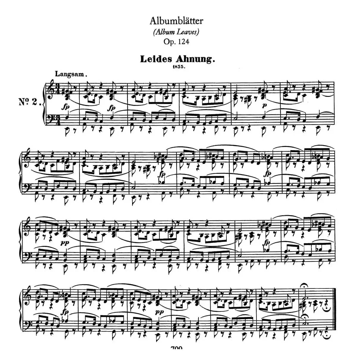 Albumblätter Op.124（纪念册页）（No.2）