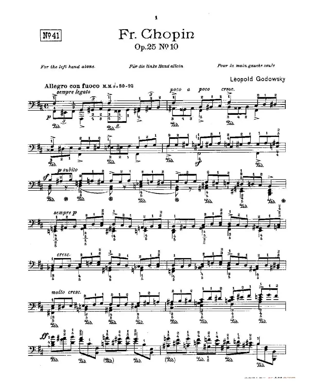 53首以肖邦练习曲为素材而作的练习曲（No.41）