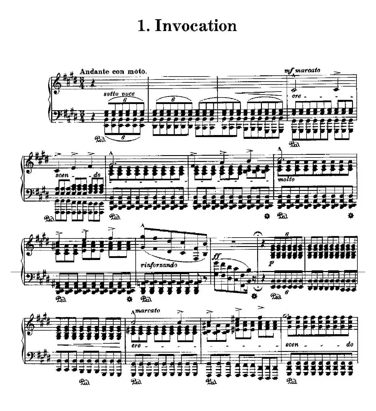 Invocation(祈祷)(《诗与宗教的谐音》第一首)