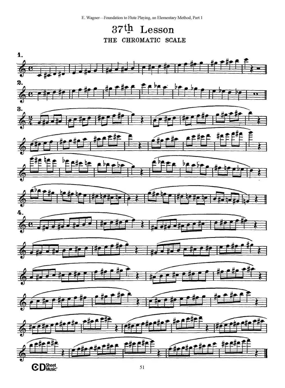 长笛演奏基础教程练习（31—40）