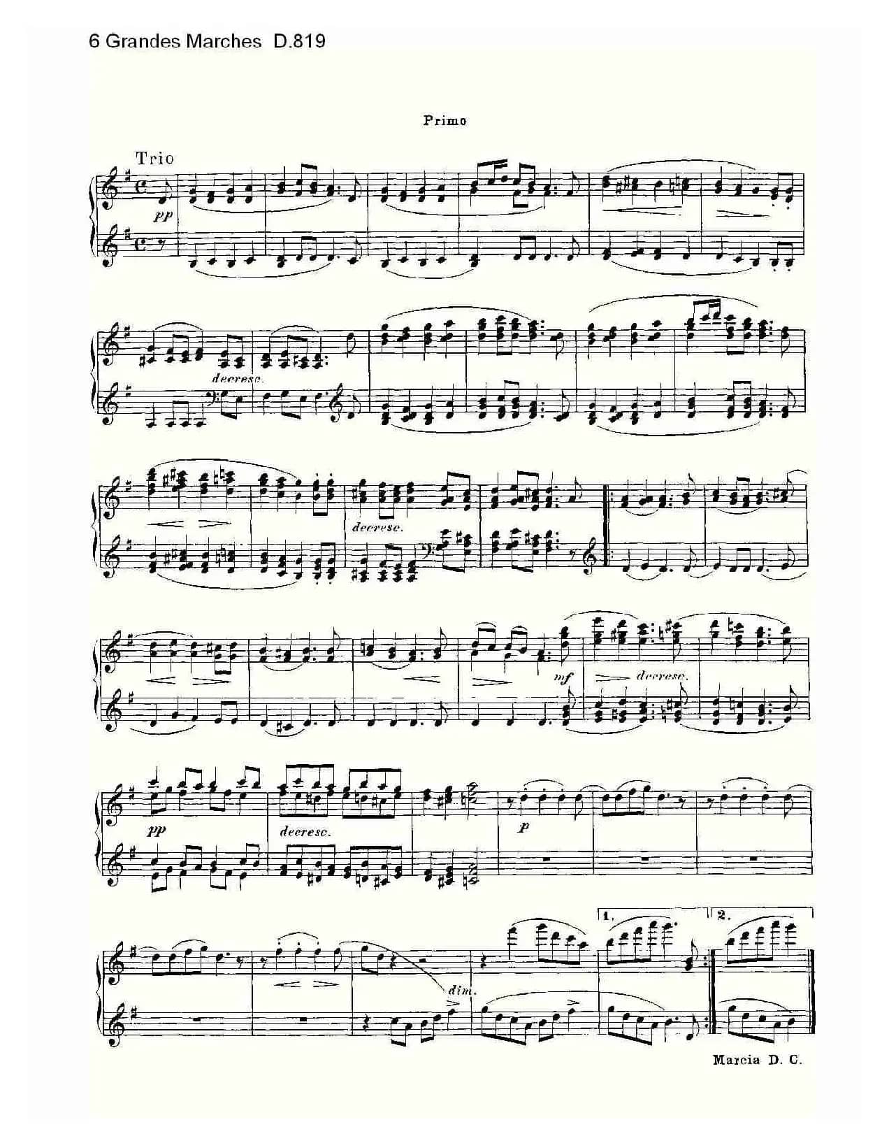 6 Grandes Marches D.819（6 贵族进行曲 D.819）