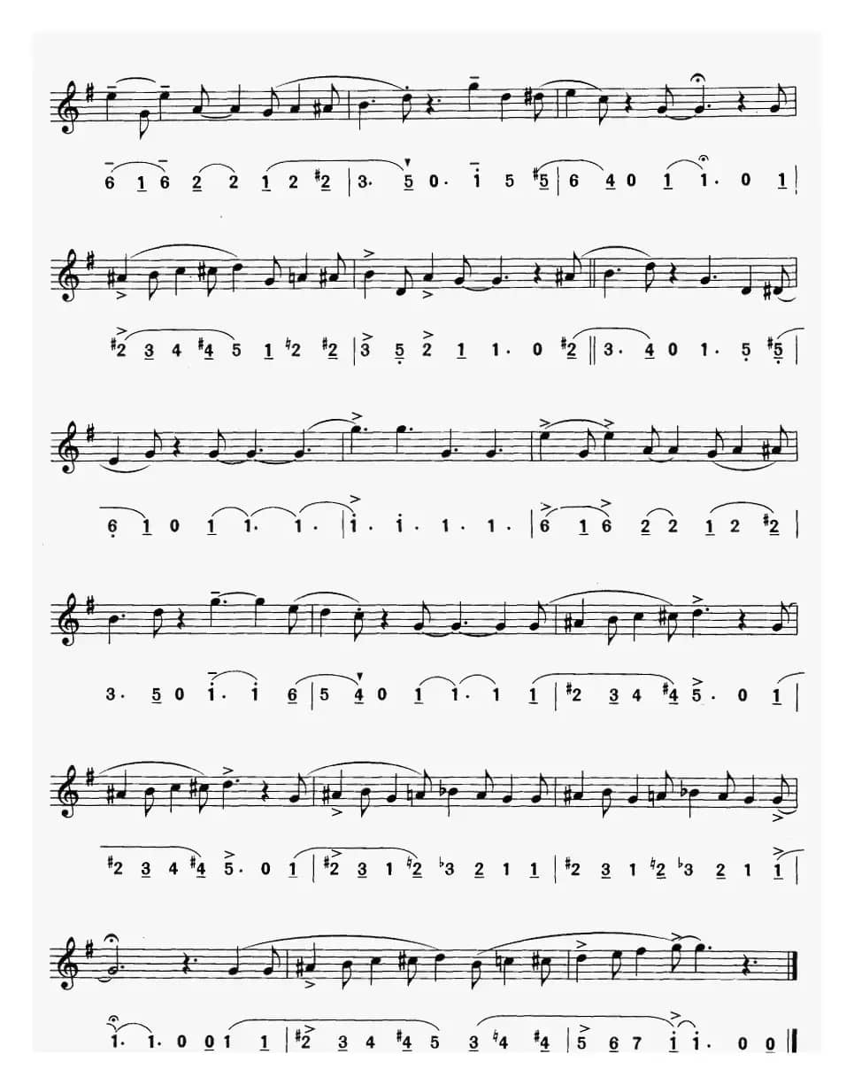 美丽的爵士（线简谱对照版）