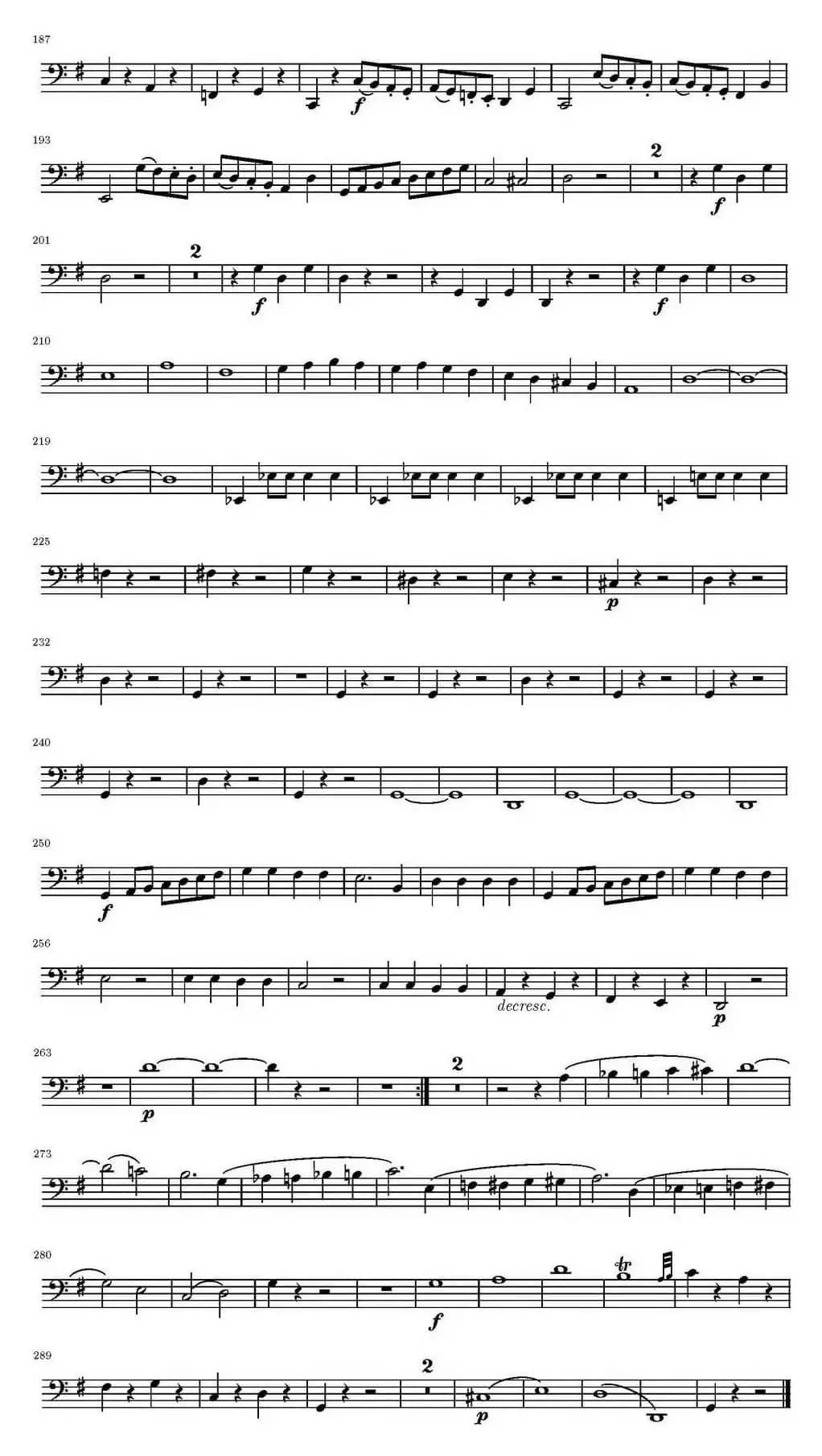 String Quartet KV.387（弦乐四重奏大提琴分谱）