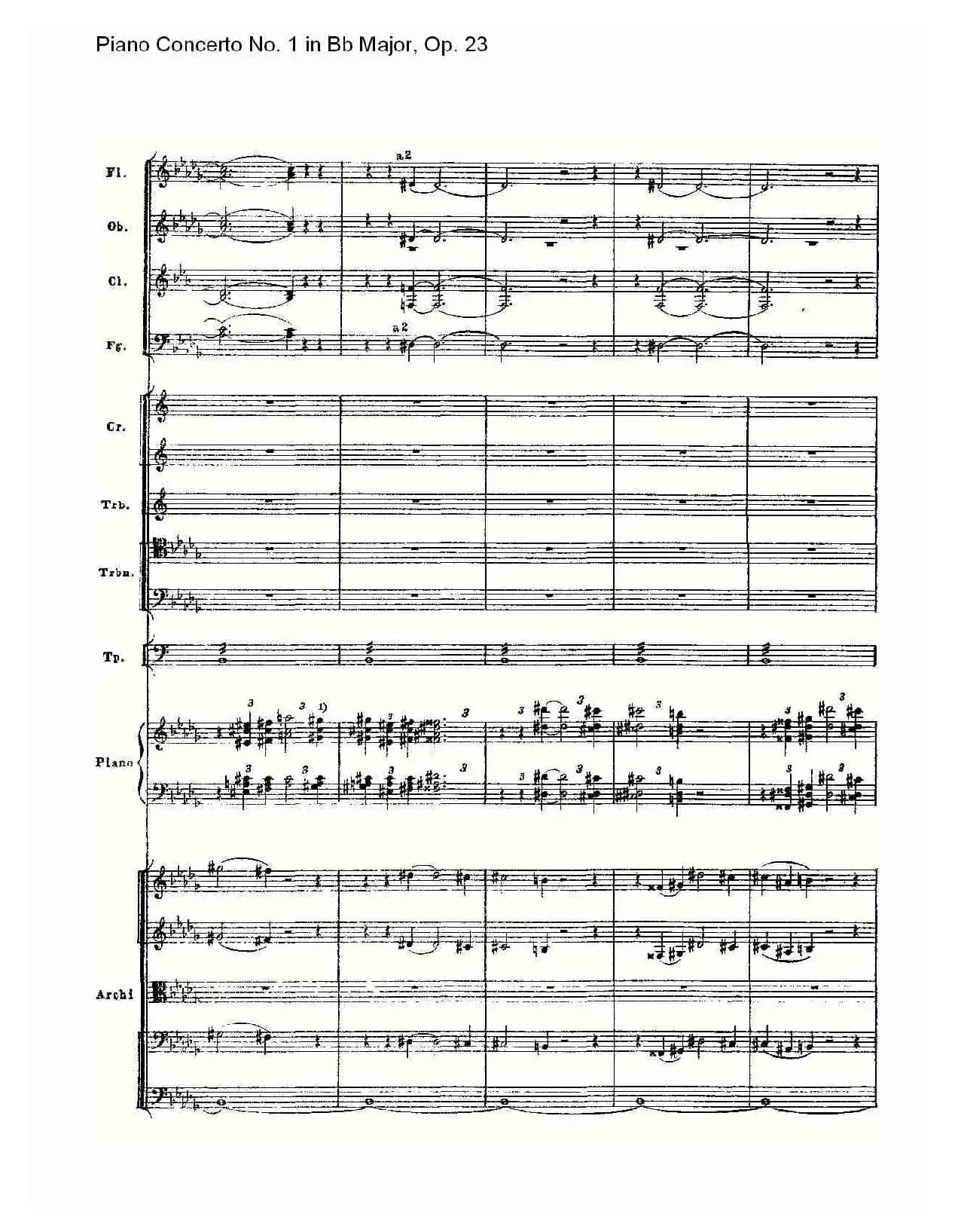Bb大调第一钢琴协奏曲,Op.23第一乐章第二部（一）