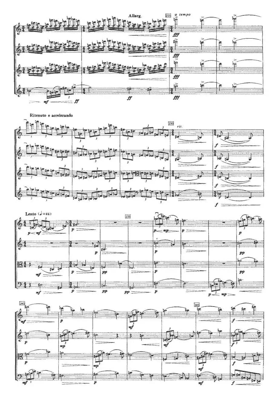 第三弦乐四重奏（第四乐章）