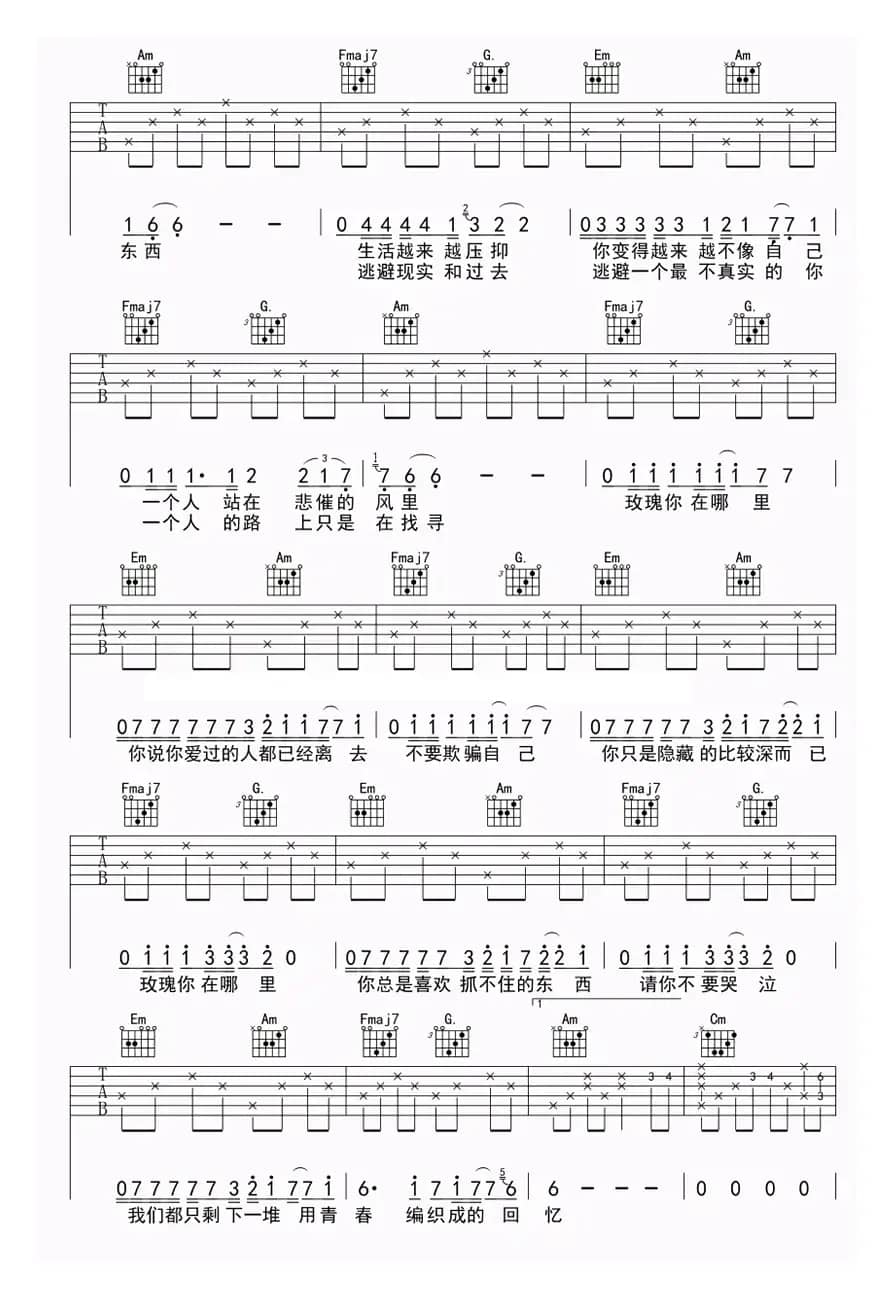 玫瑰（贰佰词曲、小鱼制作版）