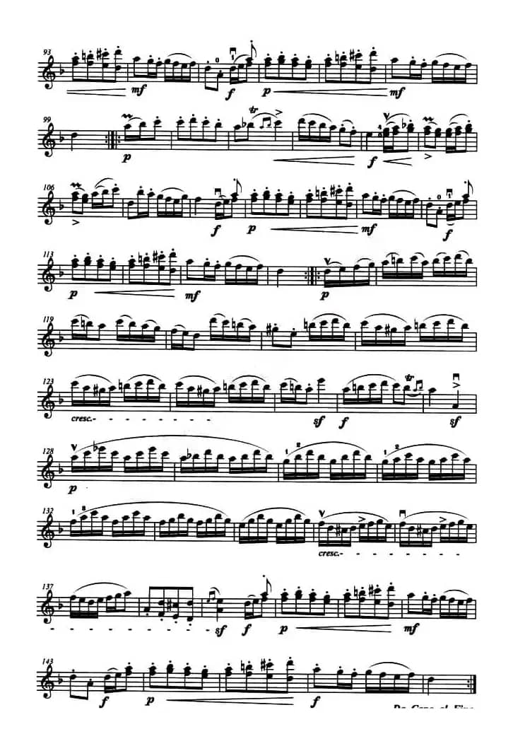 萨垃班德和铃鼓舞曲（小提琴分谱）