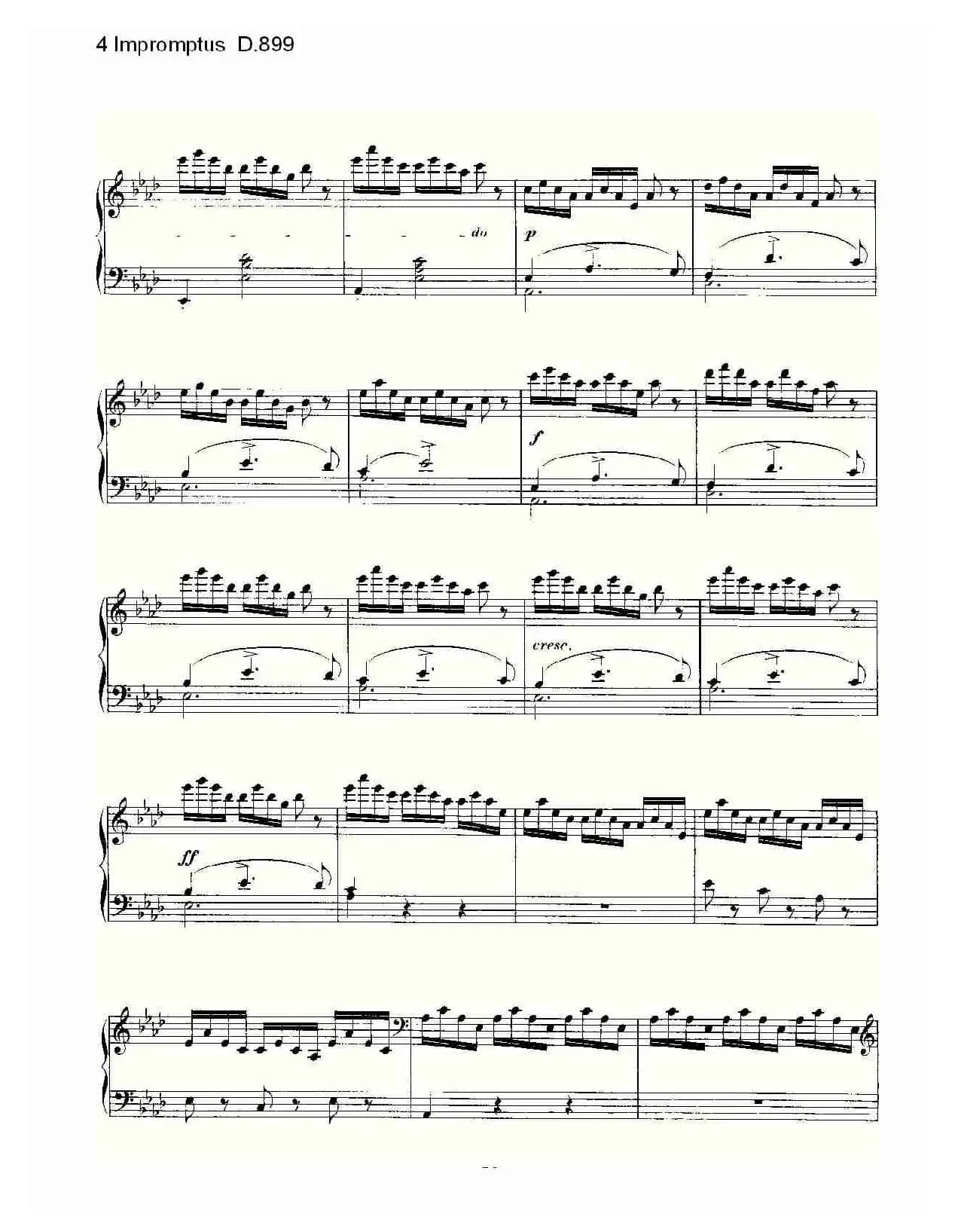 4 Impromptus D.899（4人即兴演奏 D.899）
