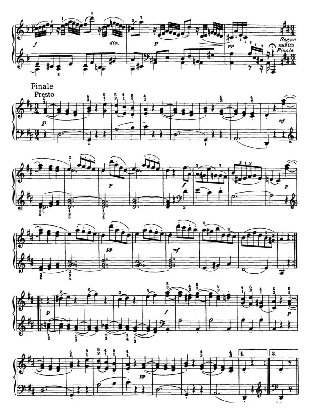 海顿 钢琴奏鸣曲 Hob XVI 24 in D major