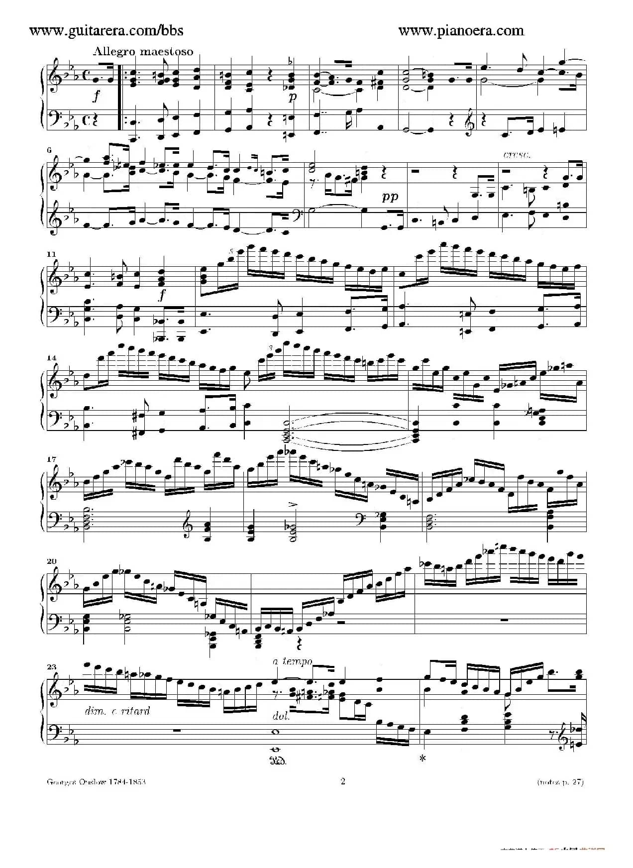 Grande Piano Sonata in c Minor Op.2(c小调华丽钢琴奏鸣曲·第一乐章)