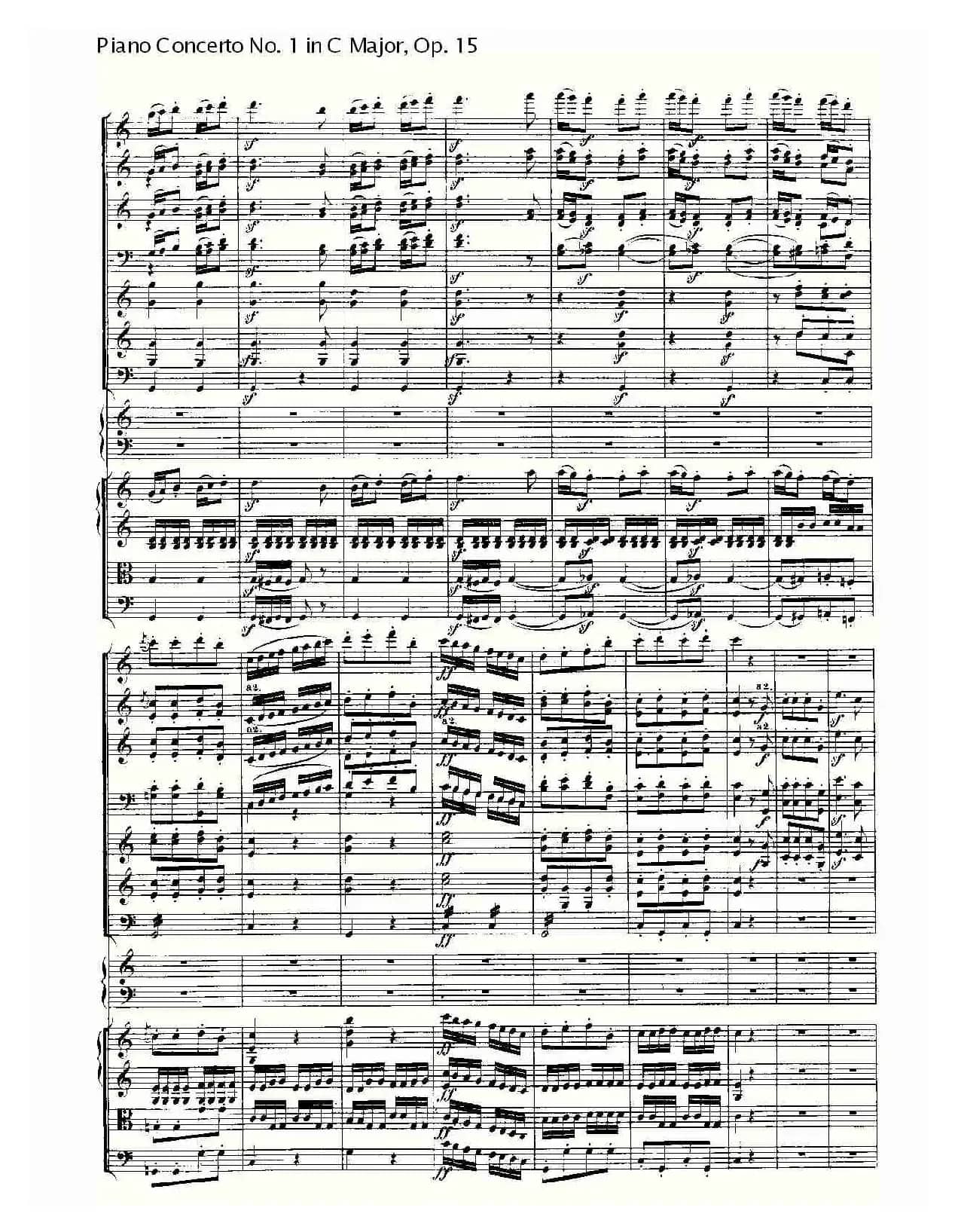 C大调钢琴第一协奏曲 Op.15 第三乐章