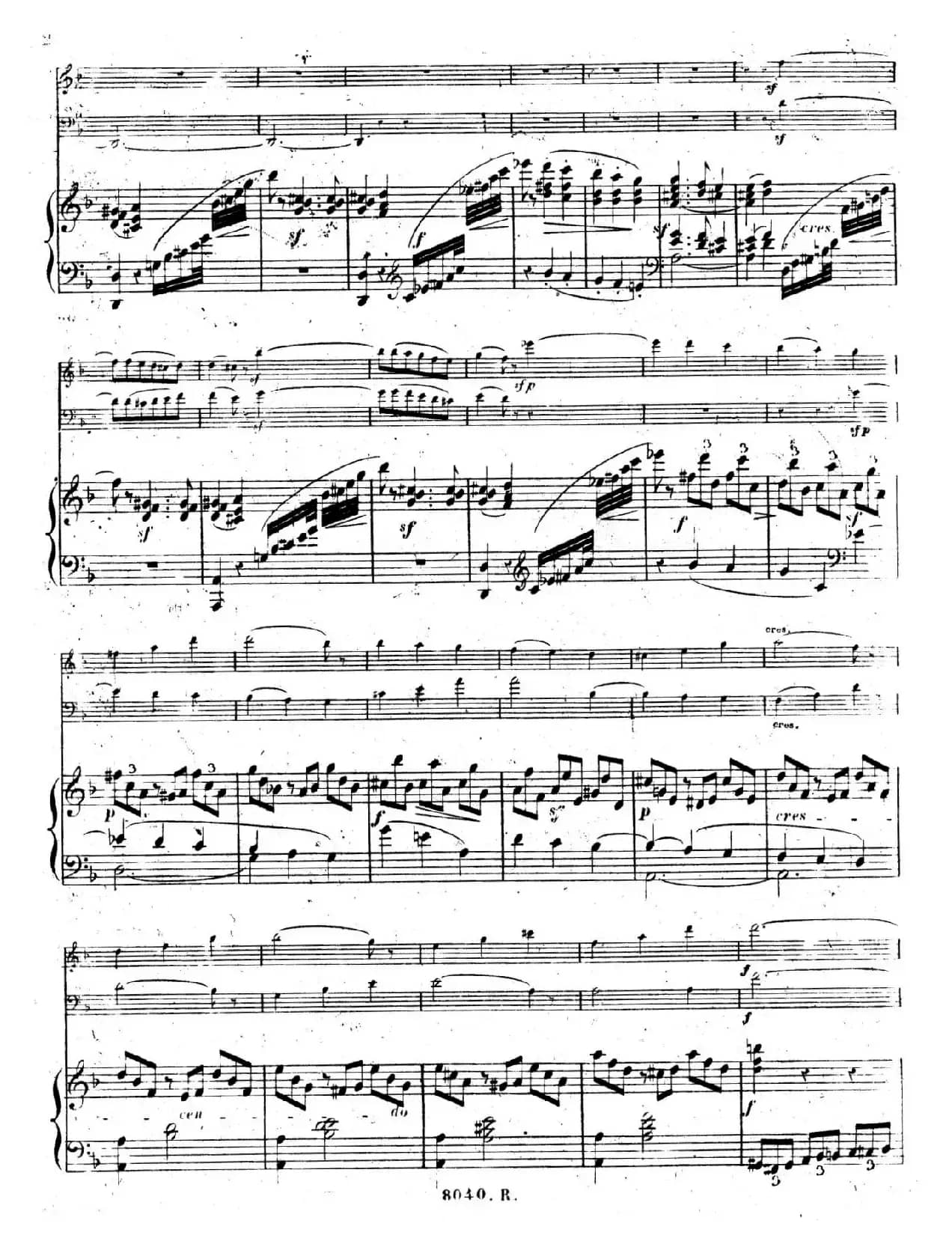Piano Trio No.1 in d Minor Op.49（d小调第一钢琴三重奏·第一乐章）