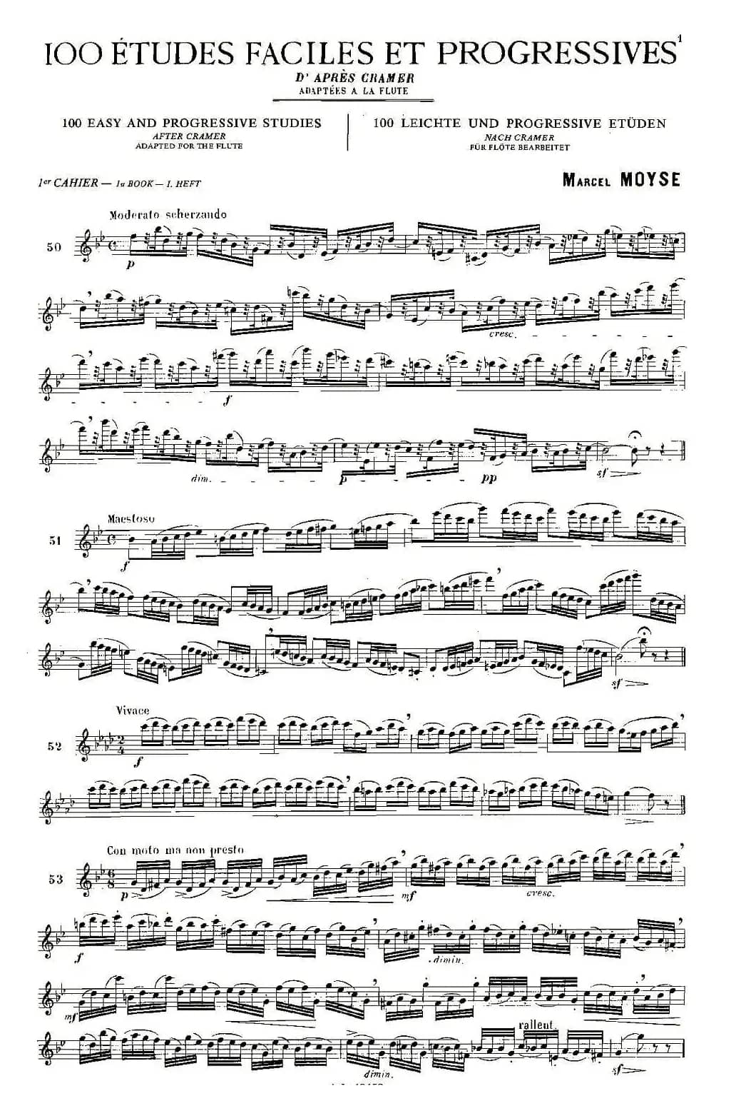moyse - 100首练习曲之50—66