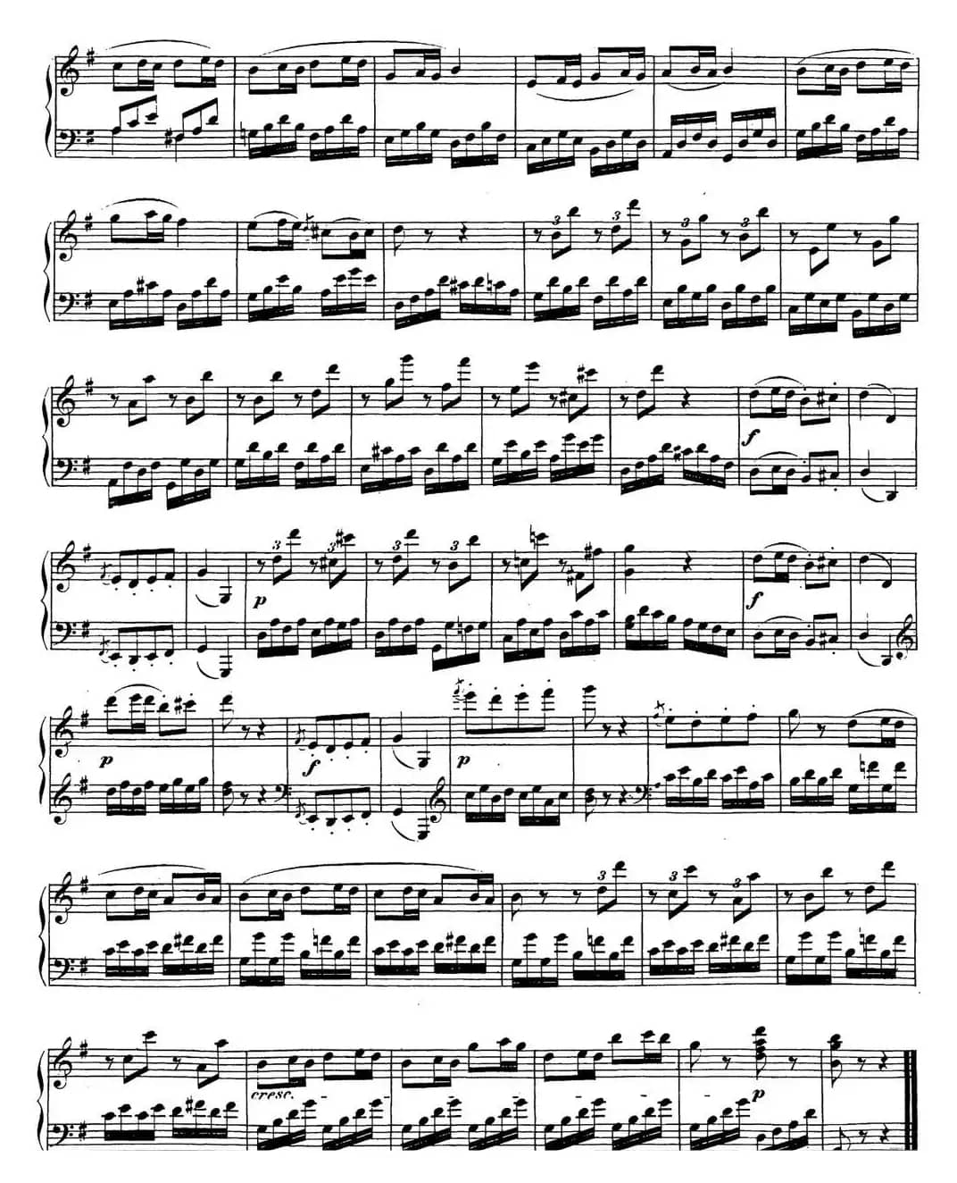 贝多芬钢琴奏鸣曲25 杜鹃 G大调 Op.79 G major