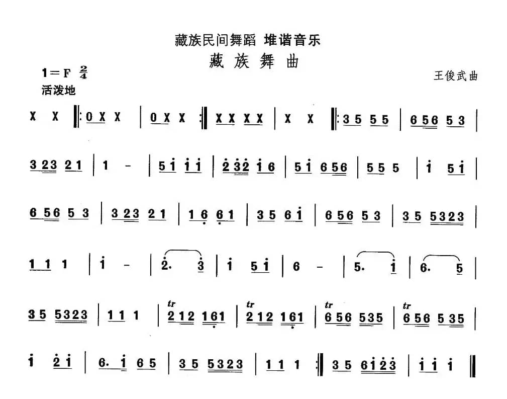 中国民族民间舞曲选（七)藏族舞蹈：堆谐-藏族舞）