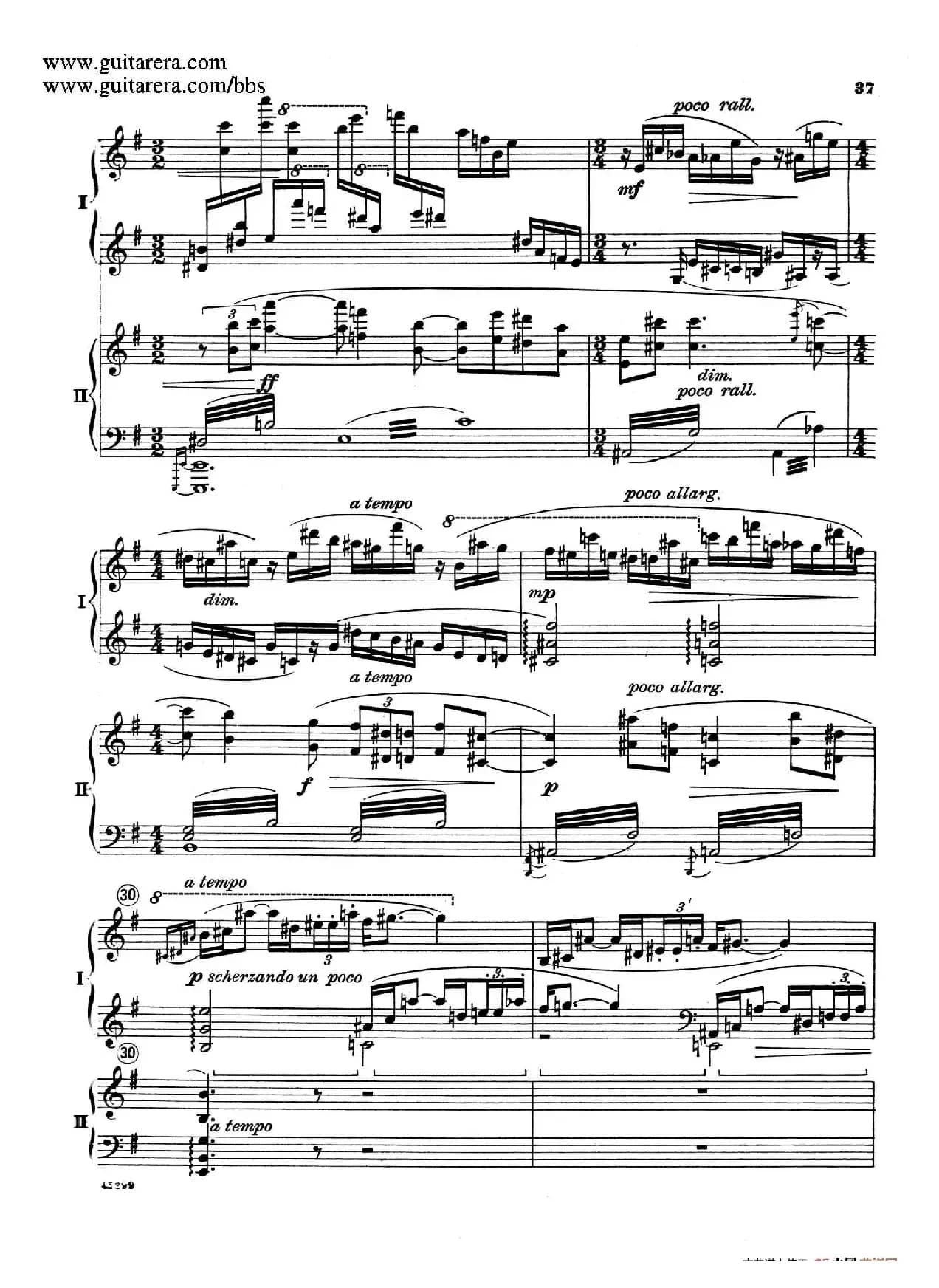 Piano Concerto Op.38（钢琴协奏曲·双钢琴·第一乐章）
