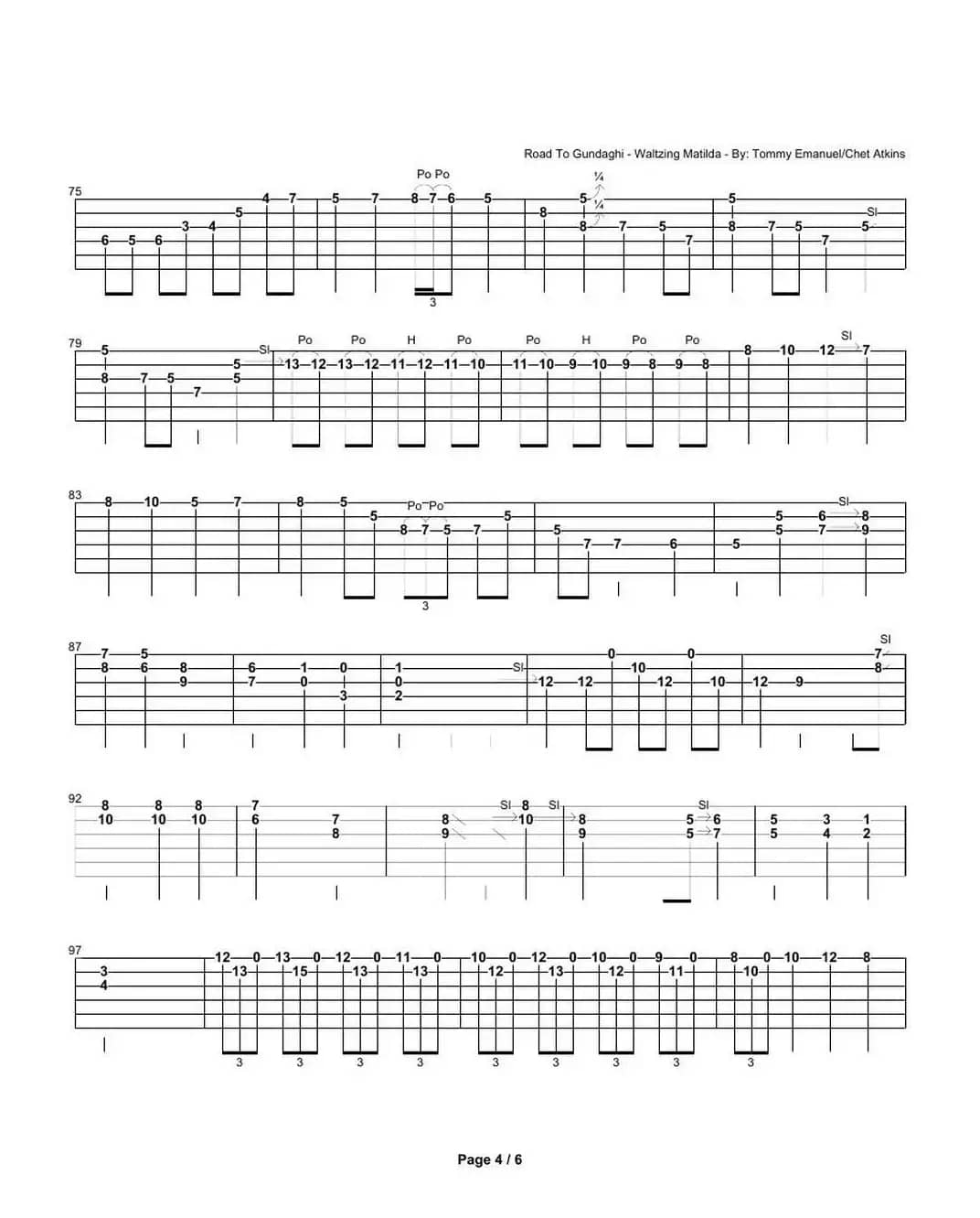 tommy emmanuel： road to gundaghi waltzing matilda（指弹吉它）