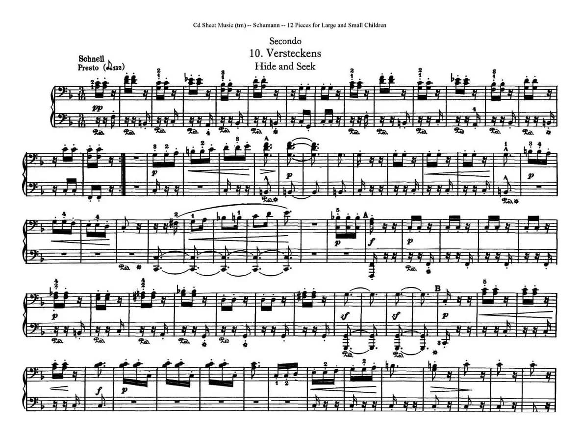 12首为孩子们而作的四手联弹曲 Op.85（四手联弹）（10）