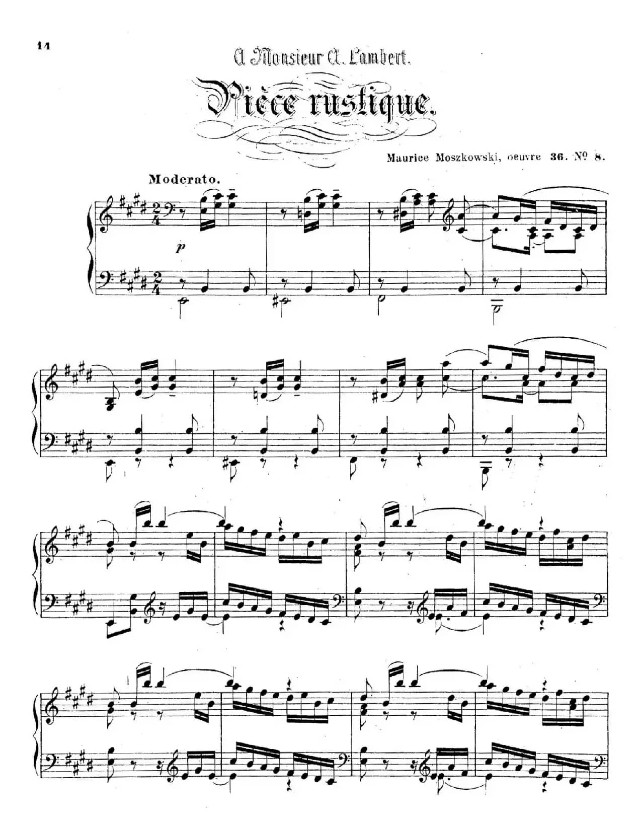 Characteristic Pieces Op.36(8首个性小品·8)