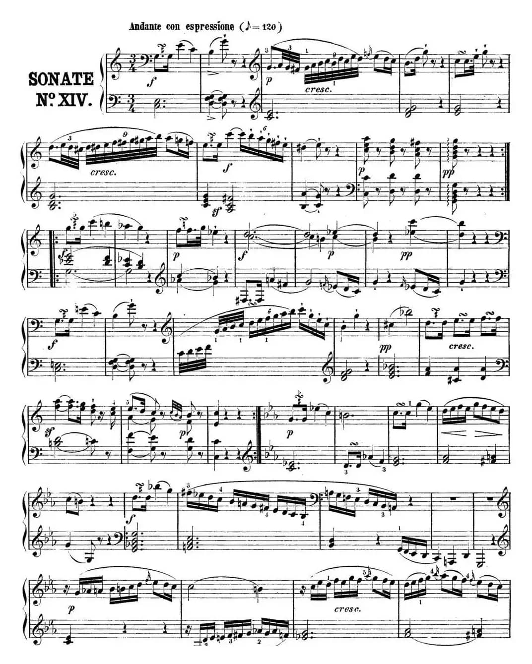 海顿 钢琴奏鸣曲 Hob XVI 48 in C major