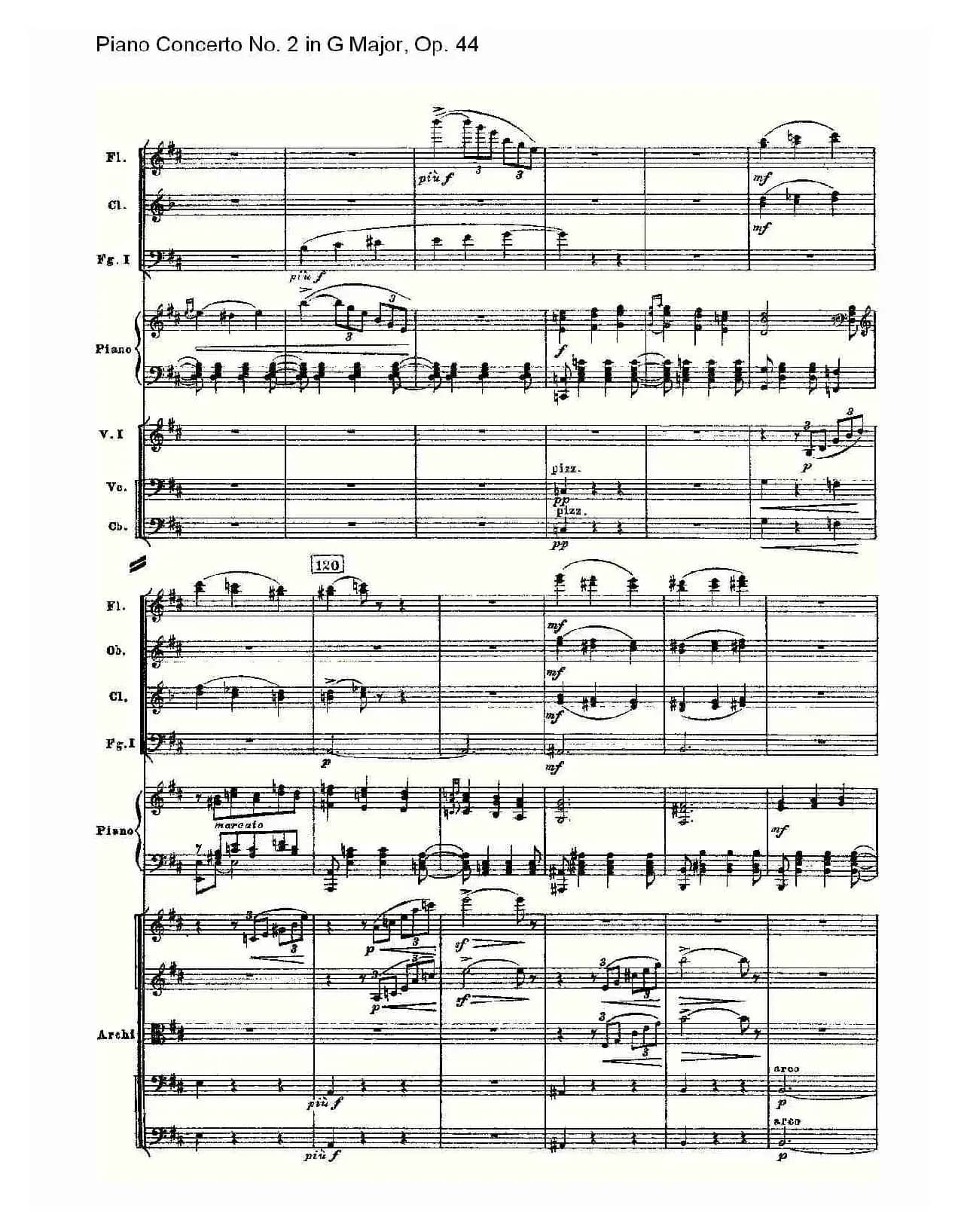 G大调第二钢琴协奏曲, Op.44第二乐章