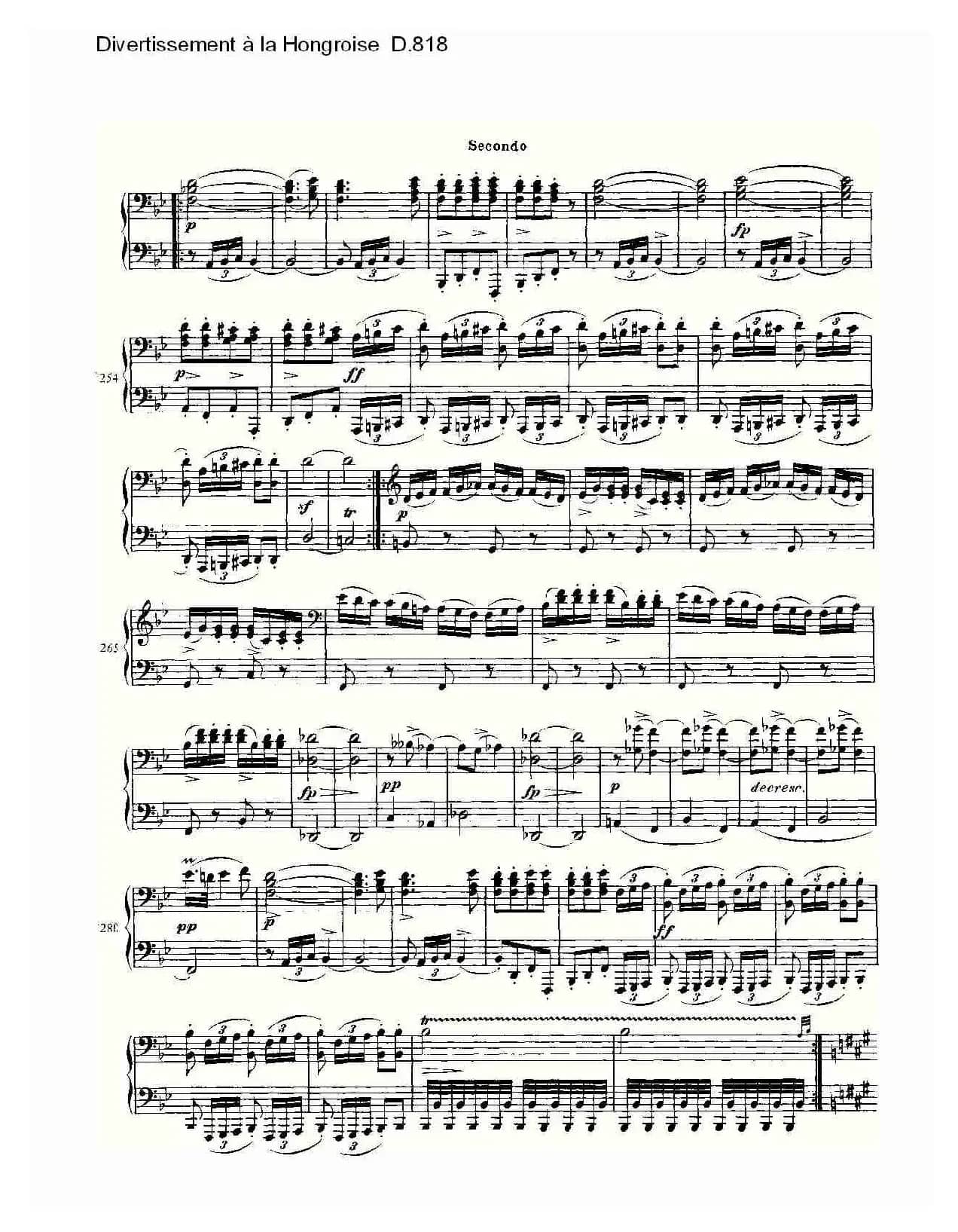 Divertissement à la Hongroise D.818