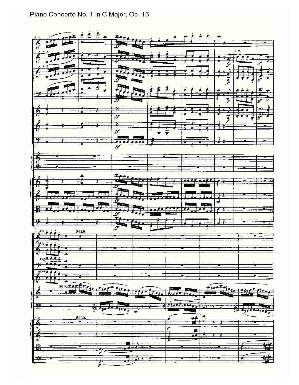 C大调钢琴第一协奏曲 Op.15 第三乐章